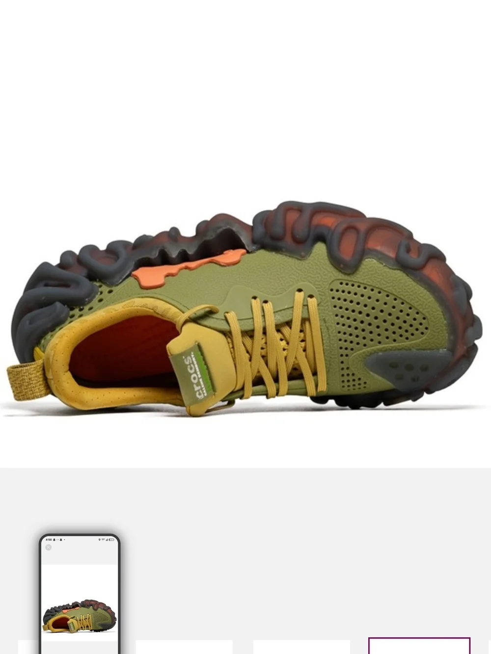 CROCS Men's Green & Yellow Juniper Wave Sneakers